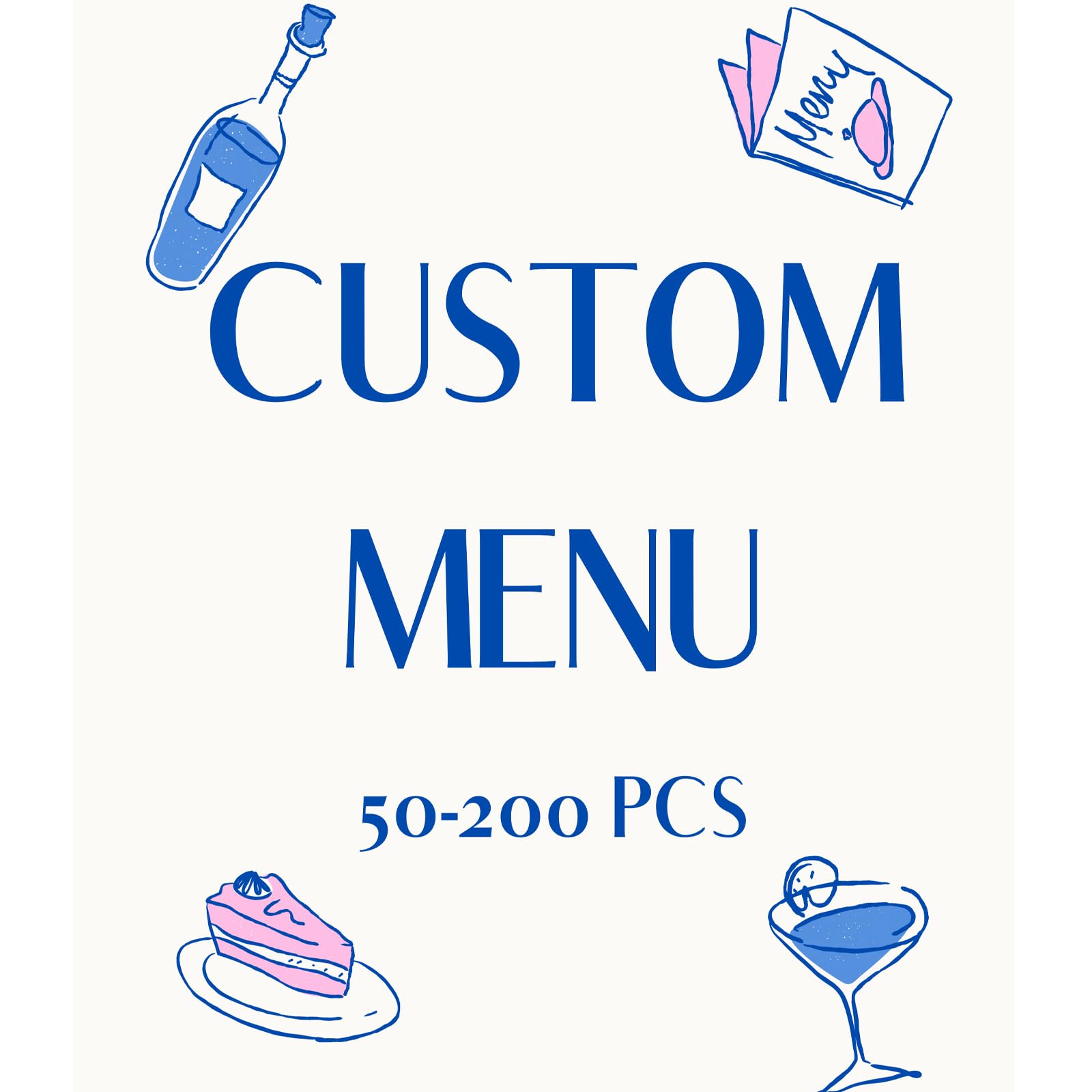 Custom Menus for Restaurants, Flat,Bi-Fold, Tri-Fold Menus, 8.5x11 in, 50-200 pcs, Upload Your Design (Tri-Fold Menus)
