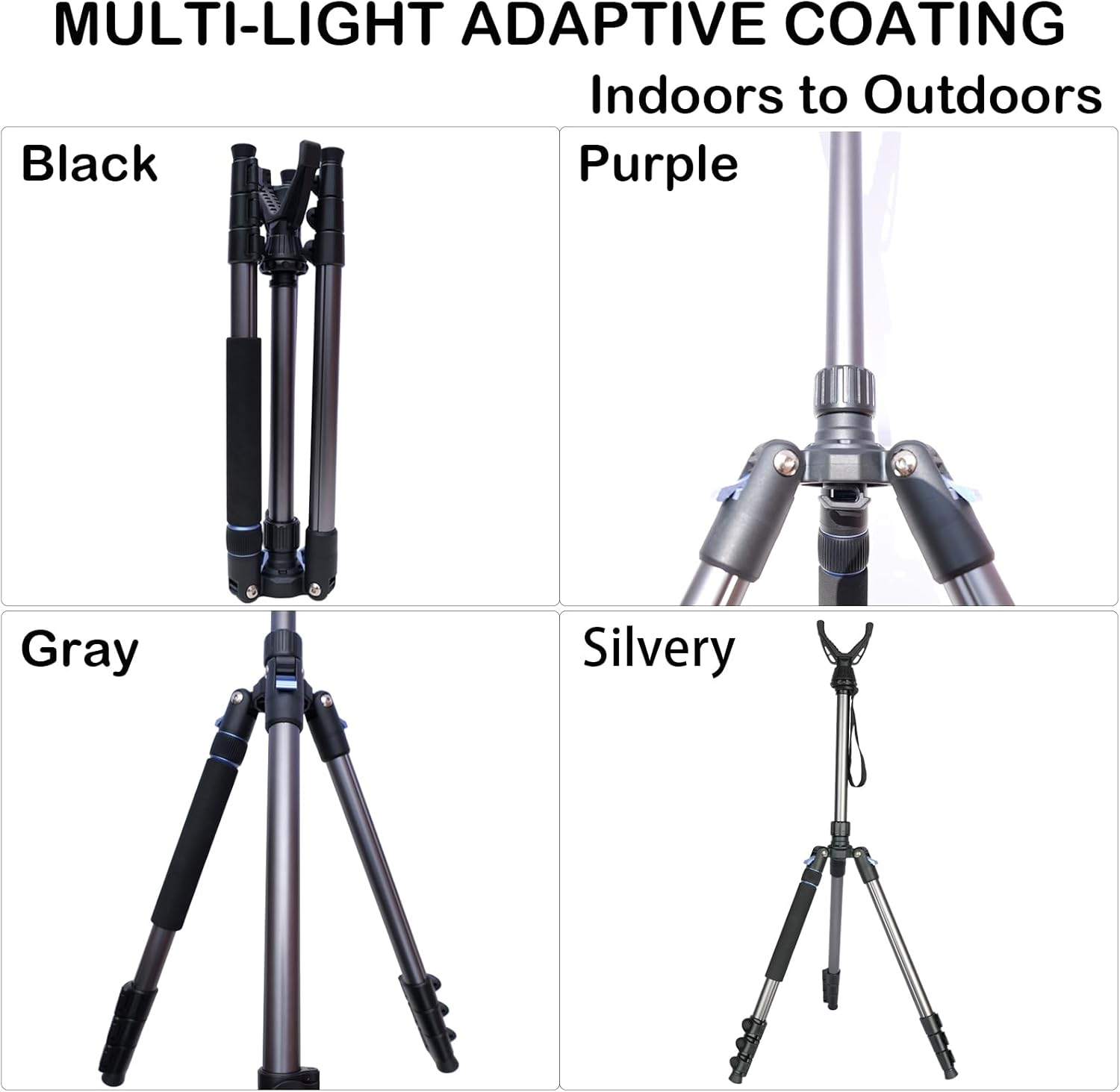 Adjustable Shooting Tripod for Rifles Shooting Stick Level-Lock 3-in-1 Tripod Monopod Bipod, 22.8″-61″ Height, Lightweight Aluminum Alloy with Carrying Bag, Stable Rifle Rest for Hunting & Outdoor - Image 6