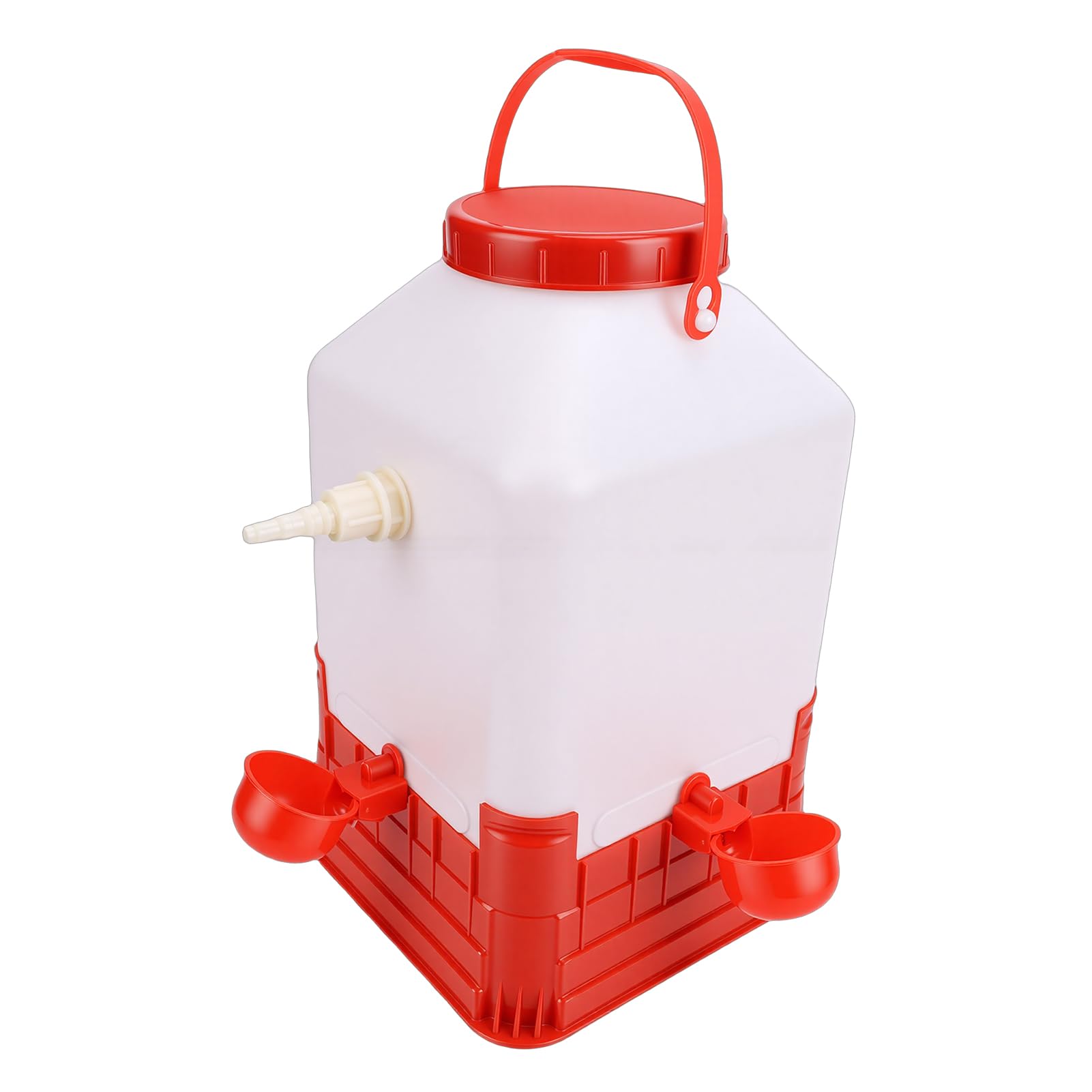 Bebedero Automático para Pollos, 10 litros, Gran Capacidad, Multifuncional, 4 Tazones, Alimentador de Agua para Pollos de Plástico para Granja, Evita el Desperdicio de Agua y