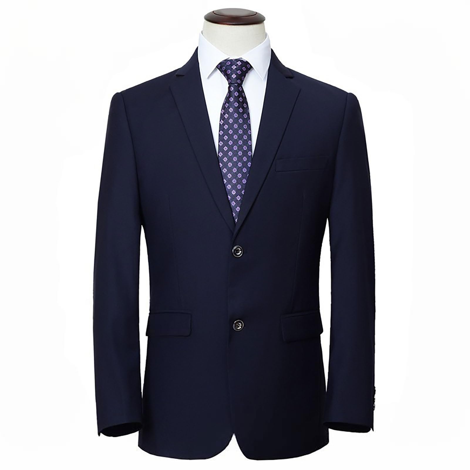 Veste De Costume Pour Homme De Grande Taille, Jacket De Costume De Mariage Droite À Deux Boutons, Veste De Costume Habillée