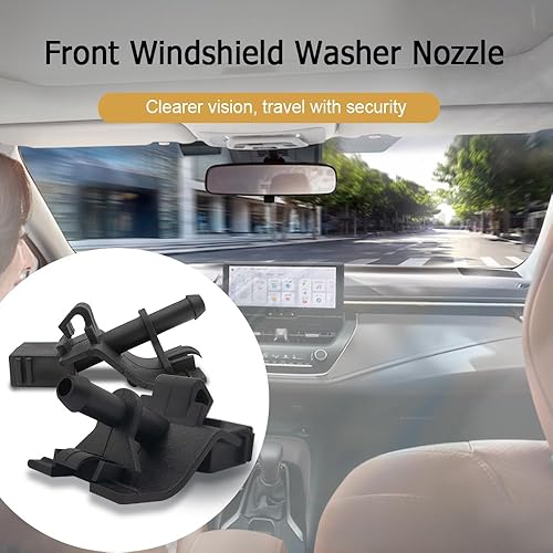 Miniatura 7 de Kit de boquilla para limpiaparabrisas delantero compatible con Corolla Camry RAV4 Highlander Tundra, GX460 RX350 IS250 Sustituye 85381-12300