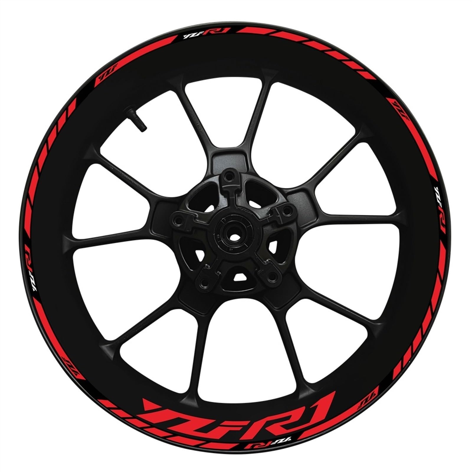 Motorcycle Wheel Hub YZF R1 Decal Decoration Set Rim Modification Reflective Sticker for Yamaha YZFR1 2022 Decorative(Color15)
