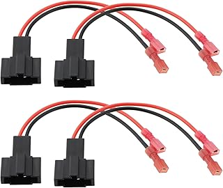 YINETTECH 4 x Car Speaker Adapter Cables Car Accessories Replacement Wiring Harness Adapter Compatible with Audi A4 A6 Q5 Q7 Compatible with Seat Exeo 2008-2013