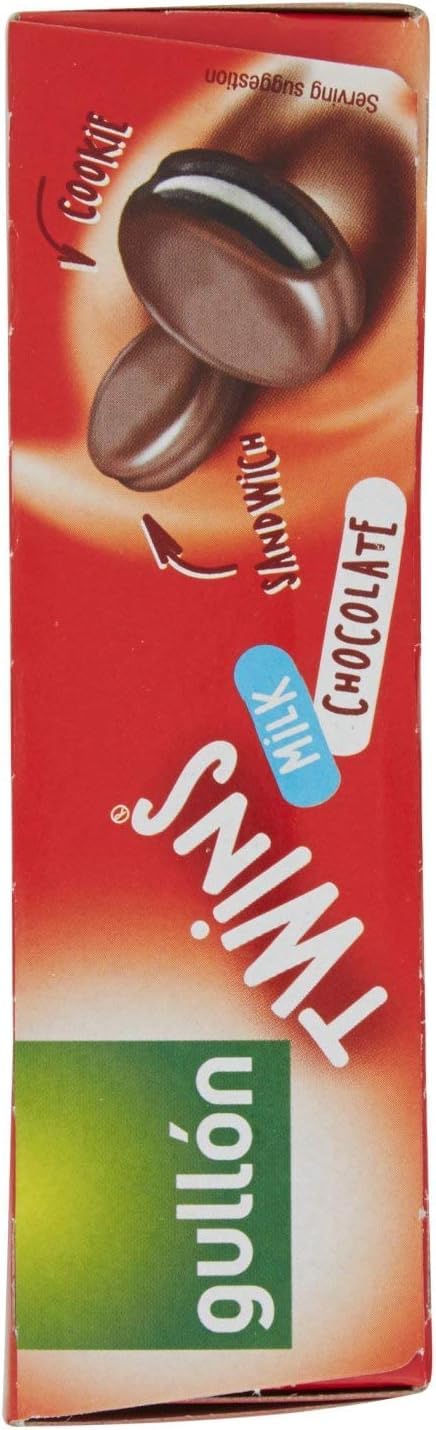 Gullon Biscotti Twins - Galletas de cacao rellenas de crema y cubiertas de chocolate con leche (12 x 252 gr+ polpa italiana gourmet 400 g)