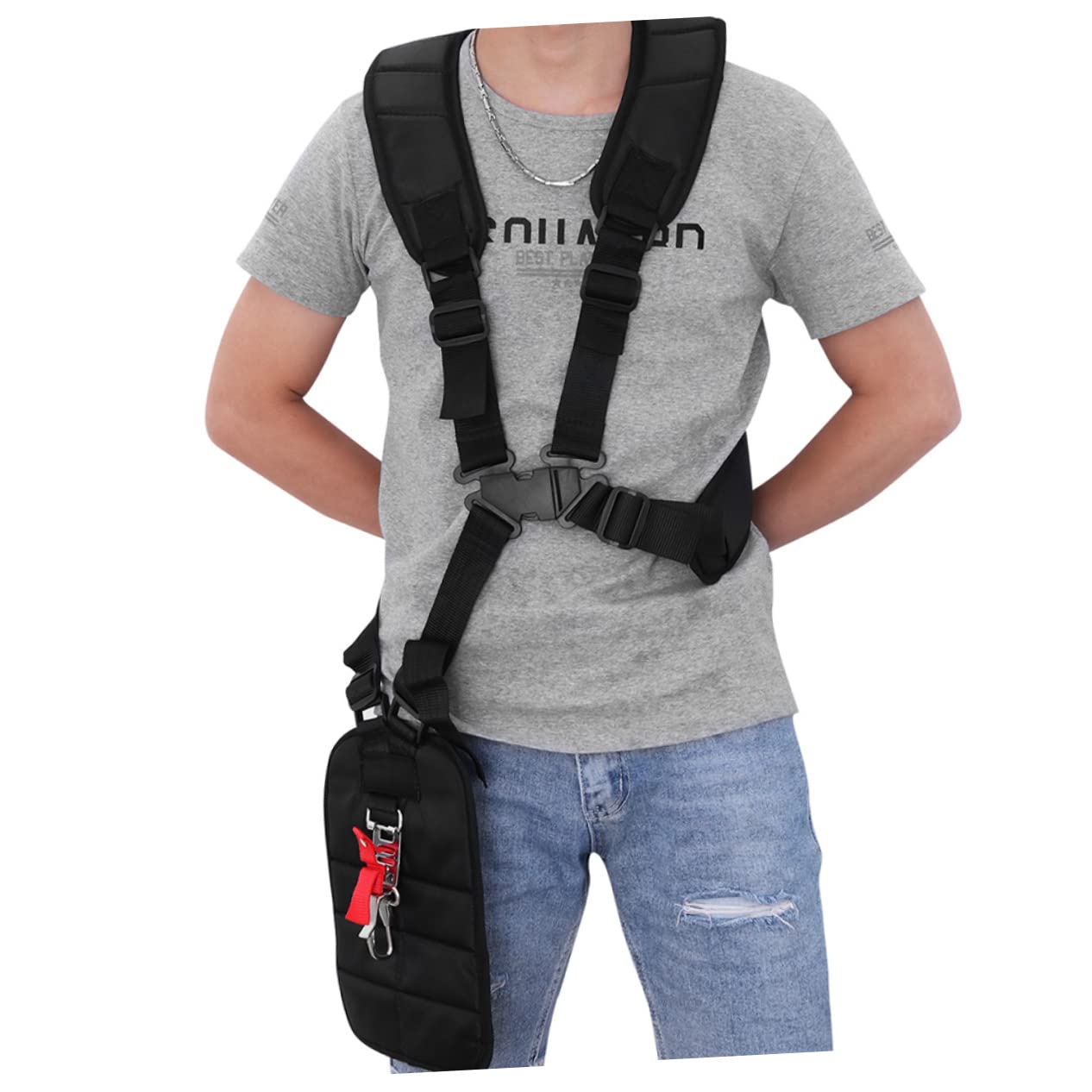 BESPORTBLE 2pezzi Cinghia Imbracatura Imbottita per Tosaerba e Decespugliatore Comfortevole Accessori per Giardinaggio e Elettrici da