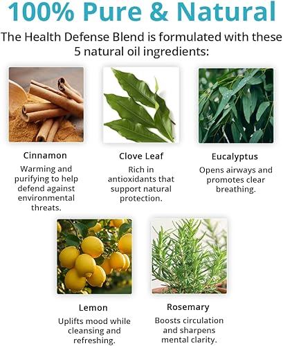 Miniatura 2 de Wild Essentials Health Defense - Mezcla de sinergia de aceite esencial 100% puro, paquete de 2 unidades de 0.3 fl oz, grado premium, mezcla de