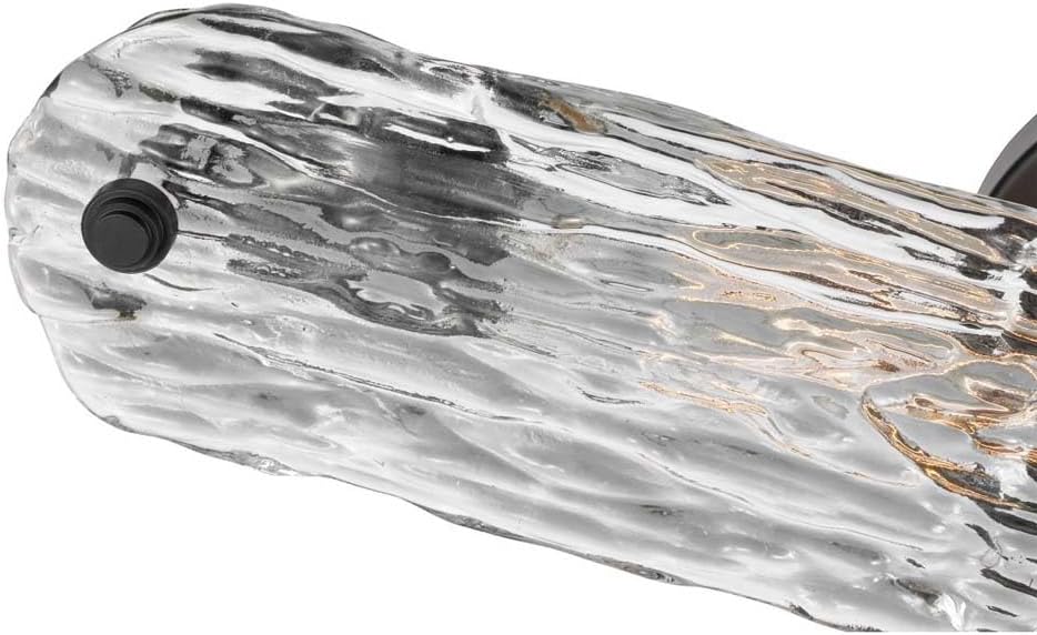 Nuvo Lighting 67812-2 Light Matte Black Vanity Light Fixture (Glacier 2LT Vanity BLK (60-7812))