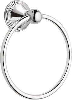 Preston Collection Polished Chrome Bathroom Hand-Towel Ring, Wall Mounted Towel Holder, DN8486CH