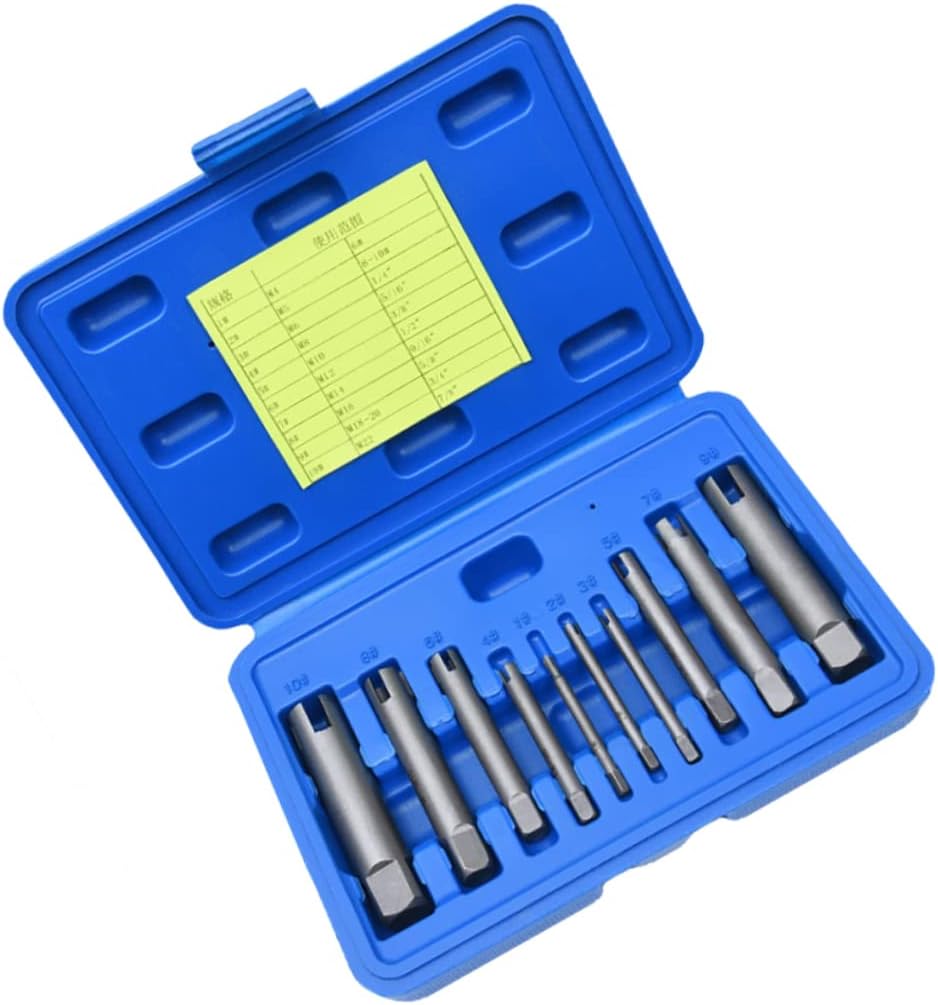 Generic Broken Tap Extractors Set 10PCS Alloy Screw Extractors Remover Kit for Stripped Corroded Damaged Screws