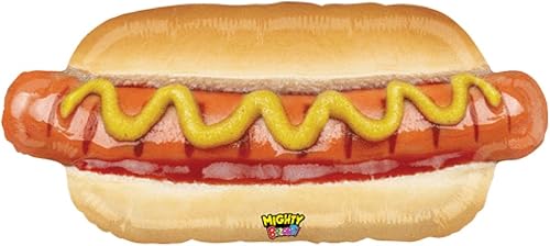 Mighty Hot Dog - Globo fotográfico grande con forma de helio de 34 pulgadas