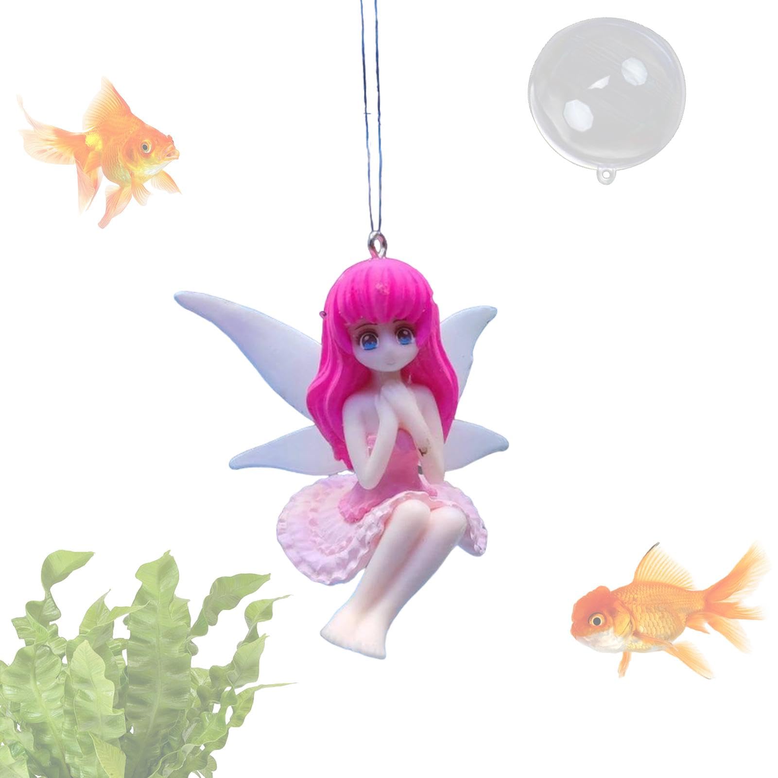 Little Fairy Figurines - Small Cartoon Figurines Landscaping Ornament | Cute Decorations Landscaping Ornament, Flower Fairy Pendants for Aquarium, Aquarium