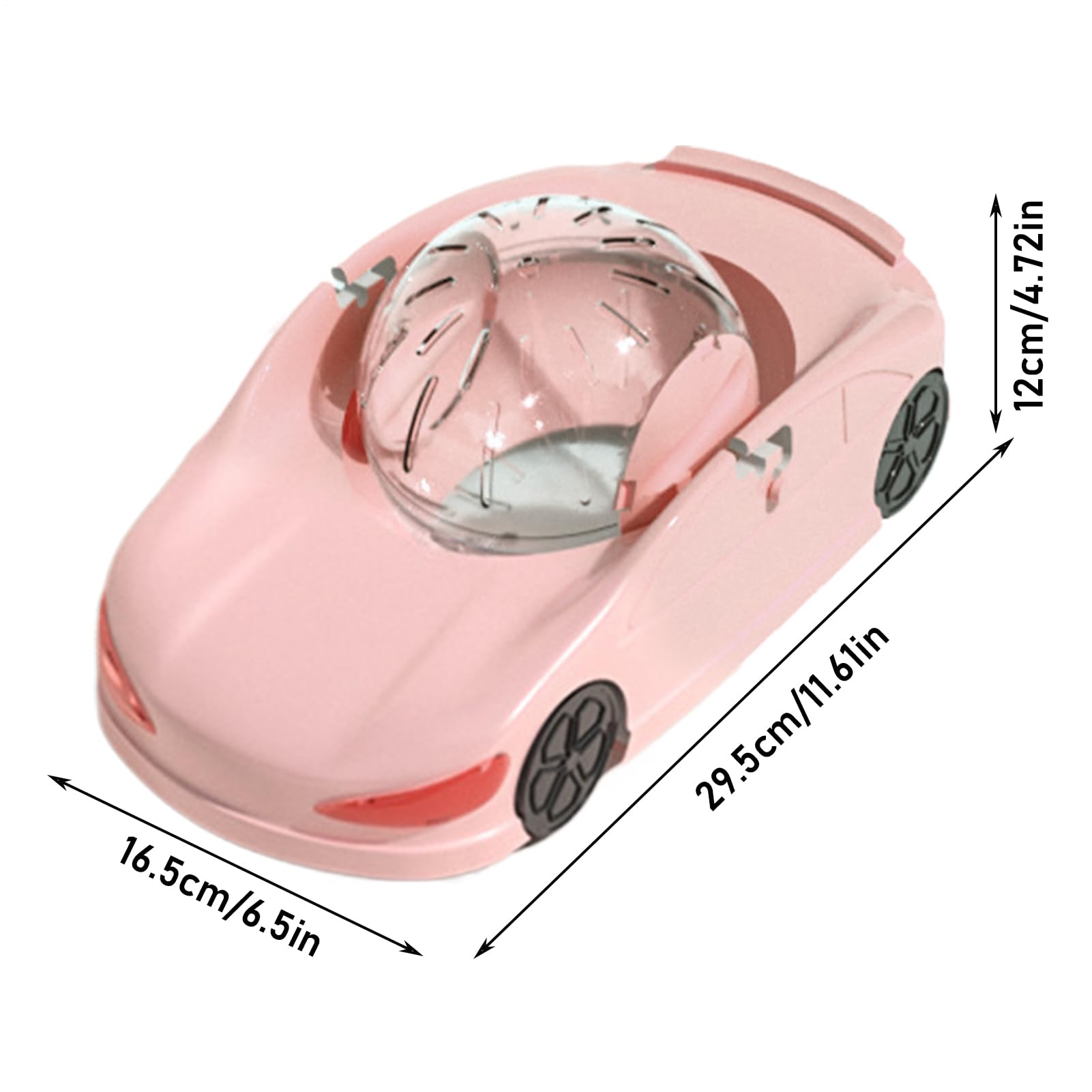 Petit Animal De Compagnie Roule d'exercice De Voiture 29.5x16.5x12cm Hamster Sport Ball PP Roue d'exercice pour Hamster Véhicule De Jouet De Roue Fitness Silencieux pour Hamsters Ferret Small Animal