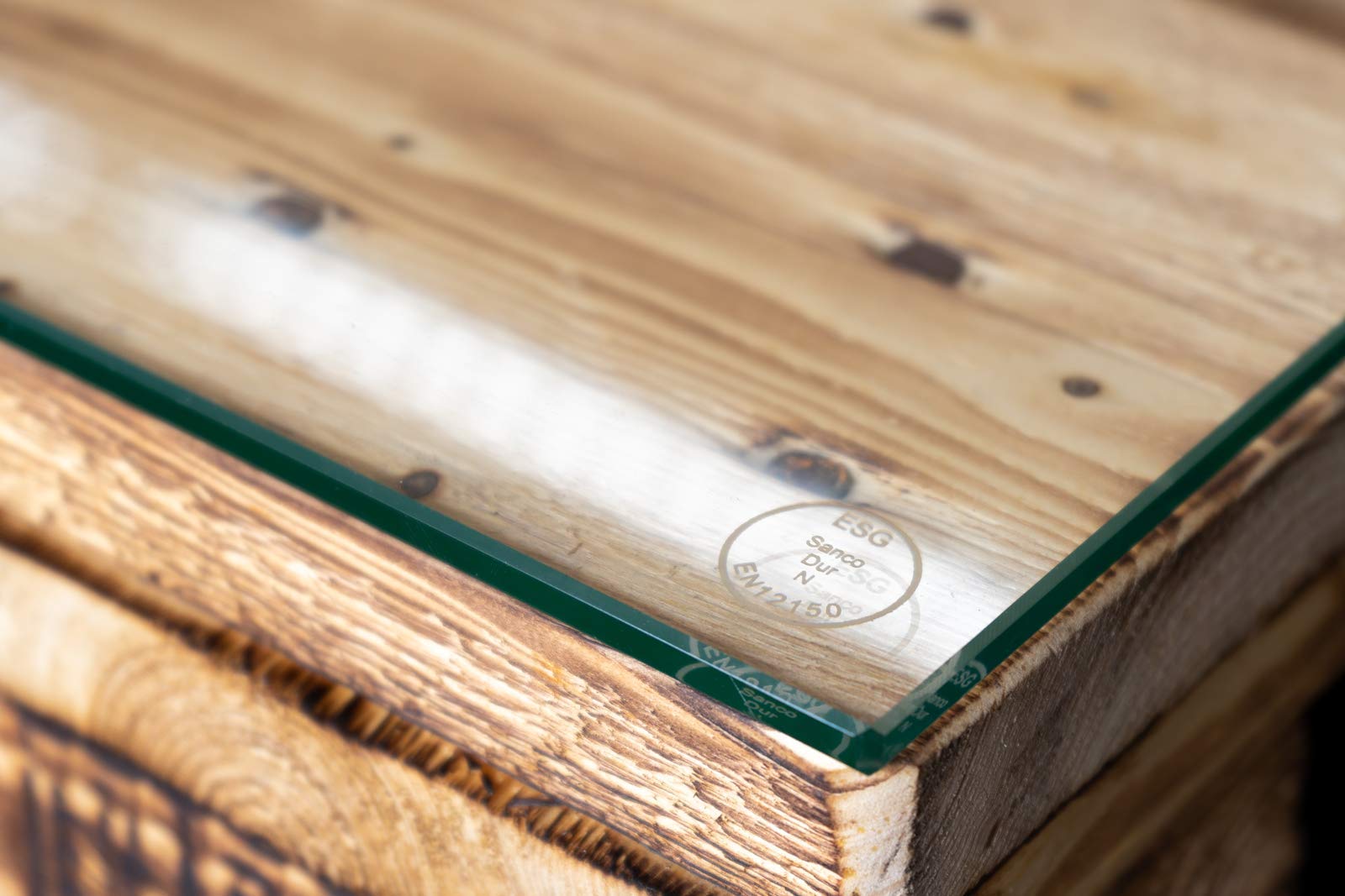 MySpiegel.de ESG Glasplatte Sicherheitsglas für Euro Palettenmöbel 6mm 120x80 cm Polierte Kante Ecken gestoßen Durchsichtig Klar Glasboden Glastisch