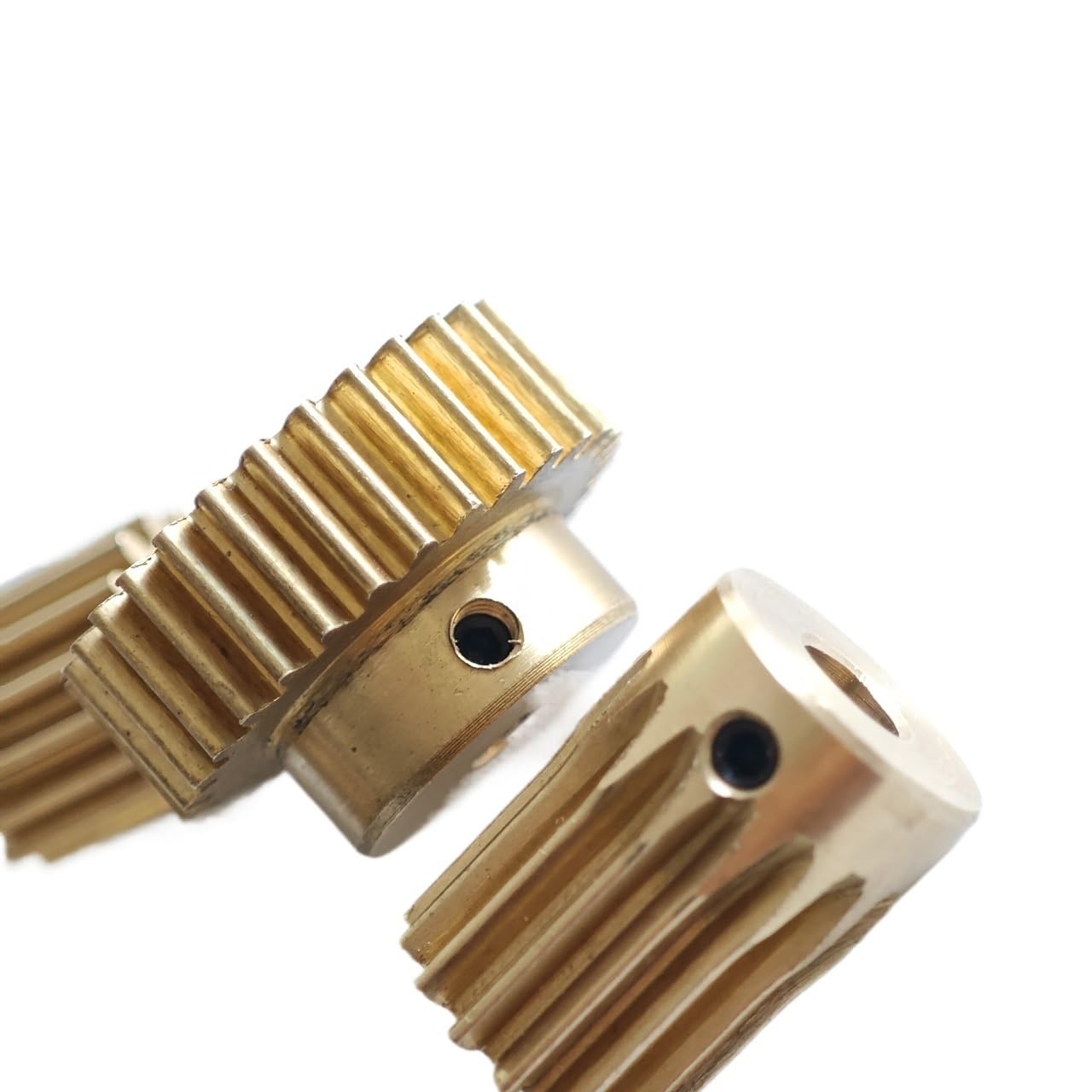 Messing-Kegelrad, 1 Stück, 116 Zähne, Stirnrad, 0,5 Modul, zylindrisch, mit gerader Getriebemotor-Ritzelwellen-Hardware(3mm bore)