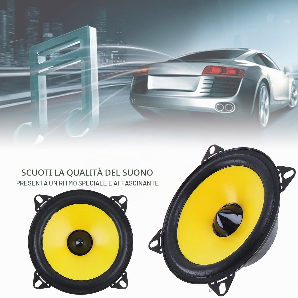 2 pz 4 "10CM 60 W 2-Way Gamma Completa di Frequenza Car Audio Stereo Speaker Car Speaker Altoparlante Automobile