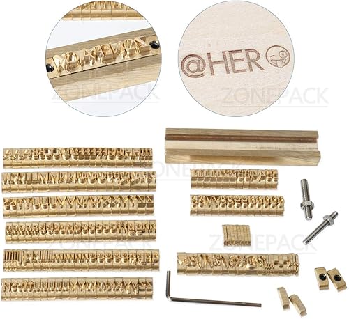 Miniatura 6 de ZONEPACK Estampación de letras flexibles de cobre y latón, números, alfabetos, símbolos, caracteres, moldes de grabado CNC para máquina de estampado