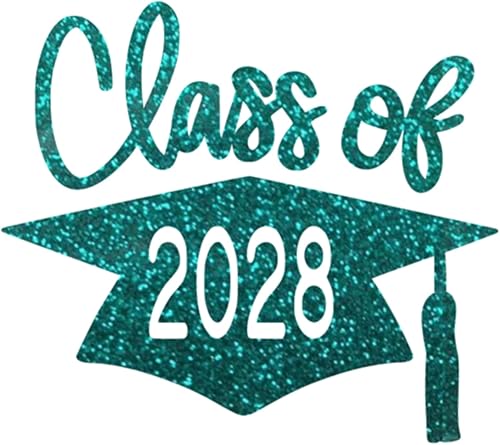 Vista 23 de Class of 2028 Graduation Cap Vinyl Decal, Graduation T Shirt Transfer, DIY Graduate Shirt Patch, Tshirt Sticker, HTV Vinyl Applique, Pick Size Old
