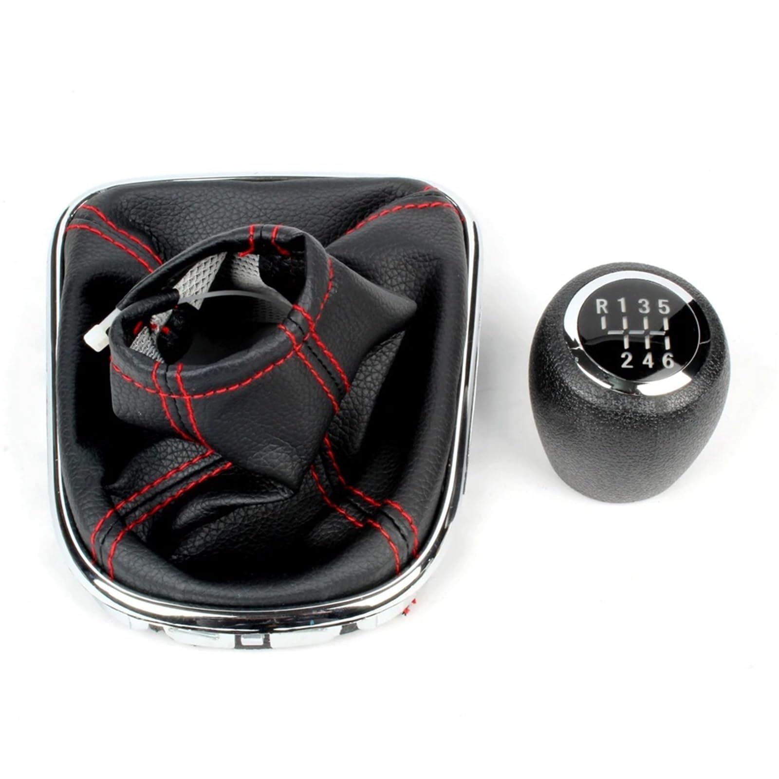 Dwtnmex 6 Speed Knob Boot Gear Shift Knob For Chevrolet For Cruze 2008-2012 Mt Car 5/6 Speed Manual Gear Stick Shift Knob With Pu Leather Boot(6 Speed Knob Boot)