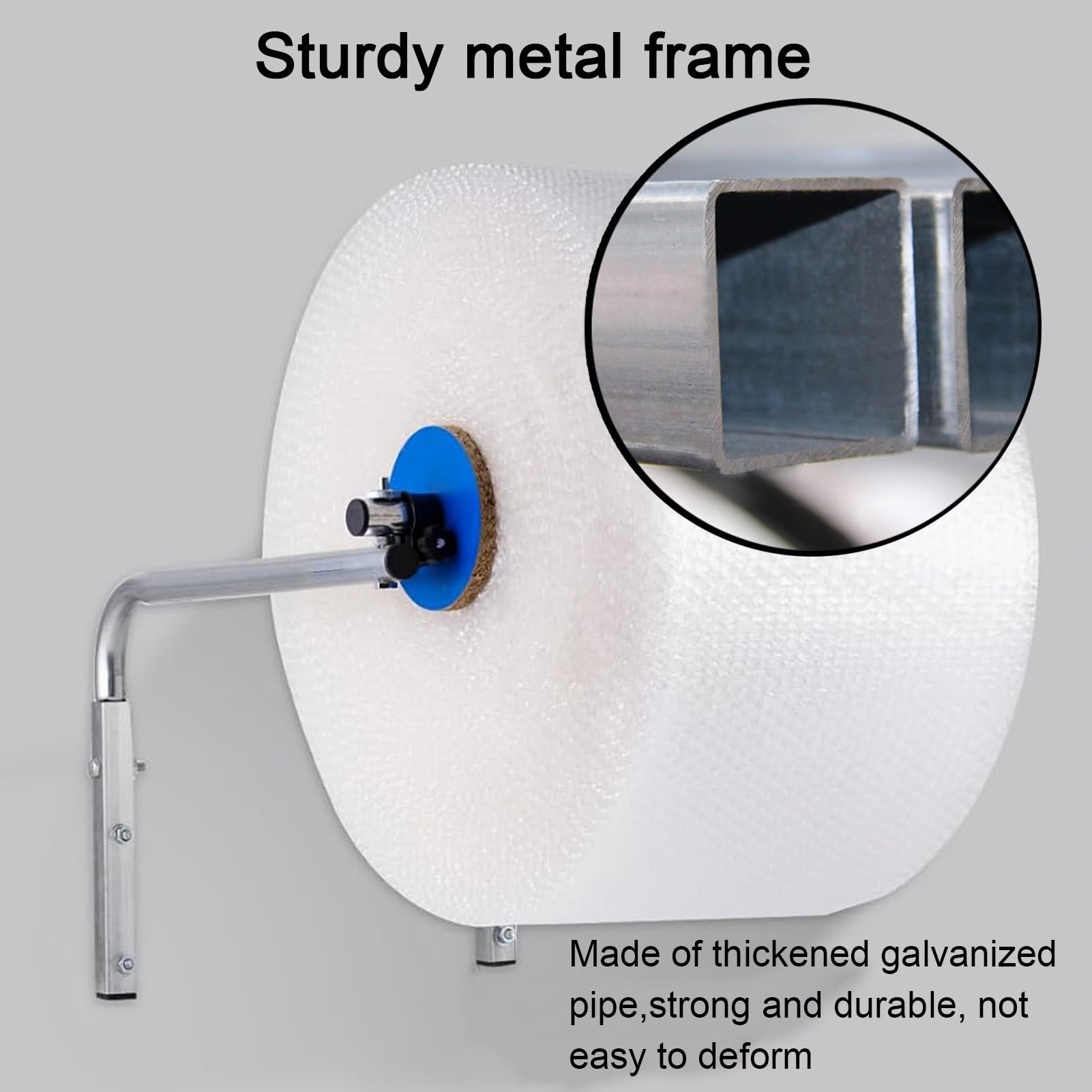 Dispensador de rollo de burbujas para montaje en pared, pequeña máquina de plástico para envolver burbujas, soporte de envoltura de burbujas para taller, fábrica, logística, embalaje de almacén