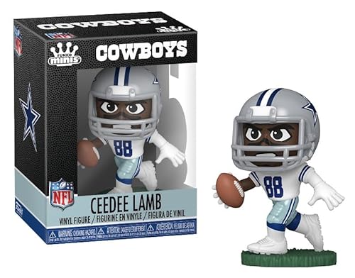Funko Minis NFL Dallas Cowboys CeeDee Lamb 88 Vinyl Figure, 3 Inches, Multicolor