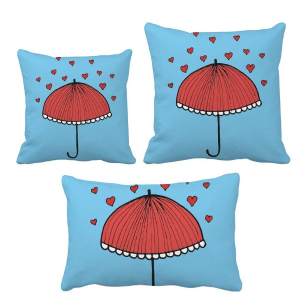 Parapluie coeur météo coussins ensemble pour sublimer votre déco de canapé