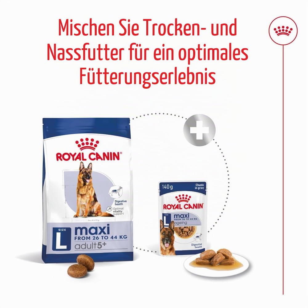 Royal Canin Maxi Adult, 5+, 15 kg, 1er Pack (1 x 15 kg Packung), Hundefutter