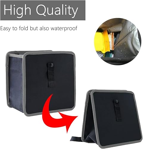 Miniatura 4 de ASUBHA Bote de basura plegable para automóvil, bolsa de basura colgante para automóvil, organizador de bolsas de basura impermeable, accesorios