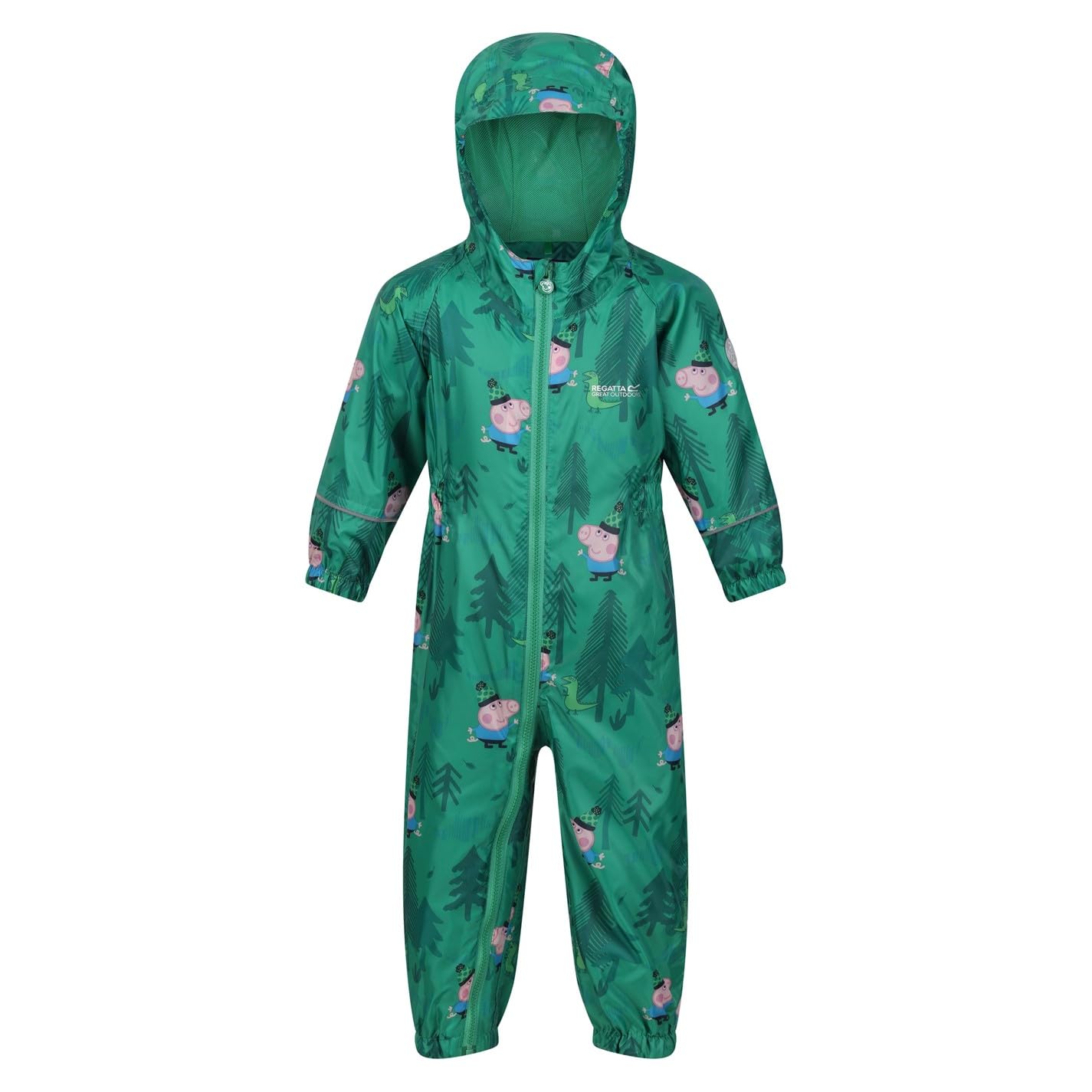 Regatta Green Kids' Peppa Pig Pobble Waterproof Puddle Suit