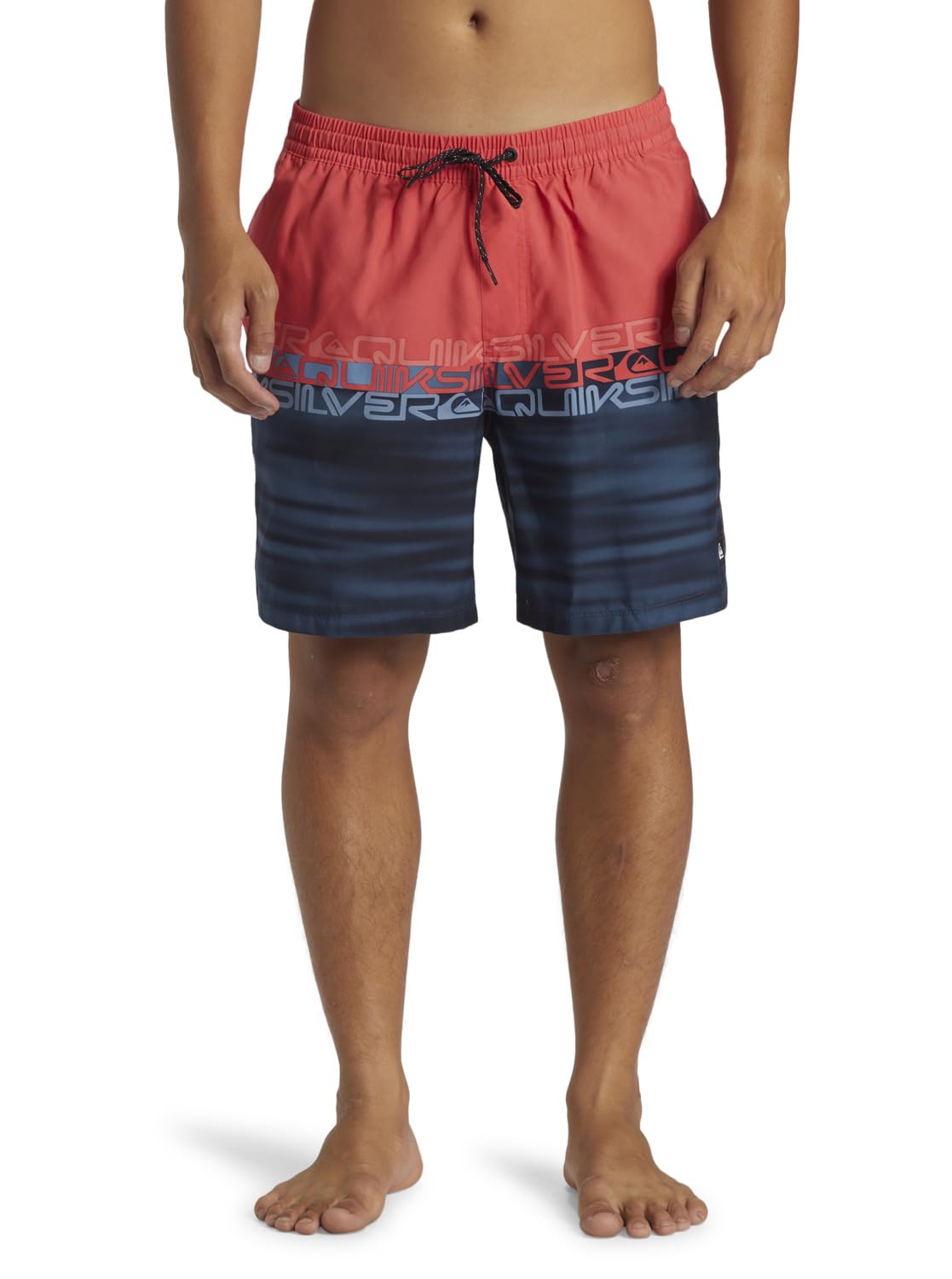 Quiksilver Boys Everyday Wordblock Volley 17 Swimsuit, Red, S EU