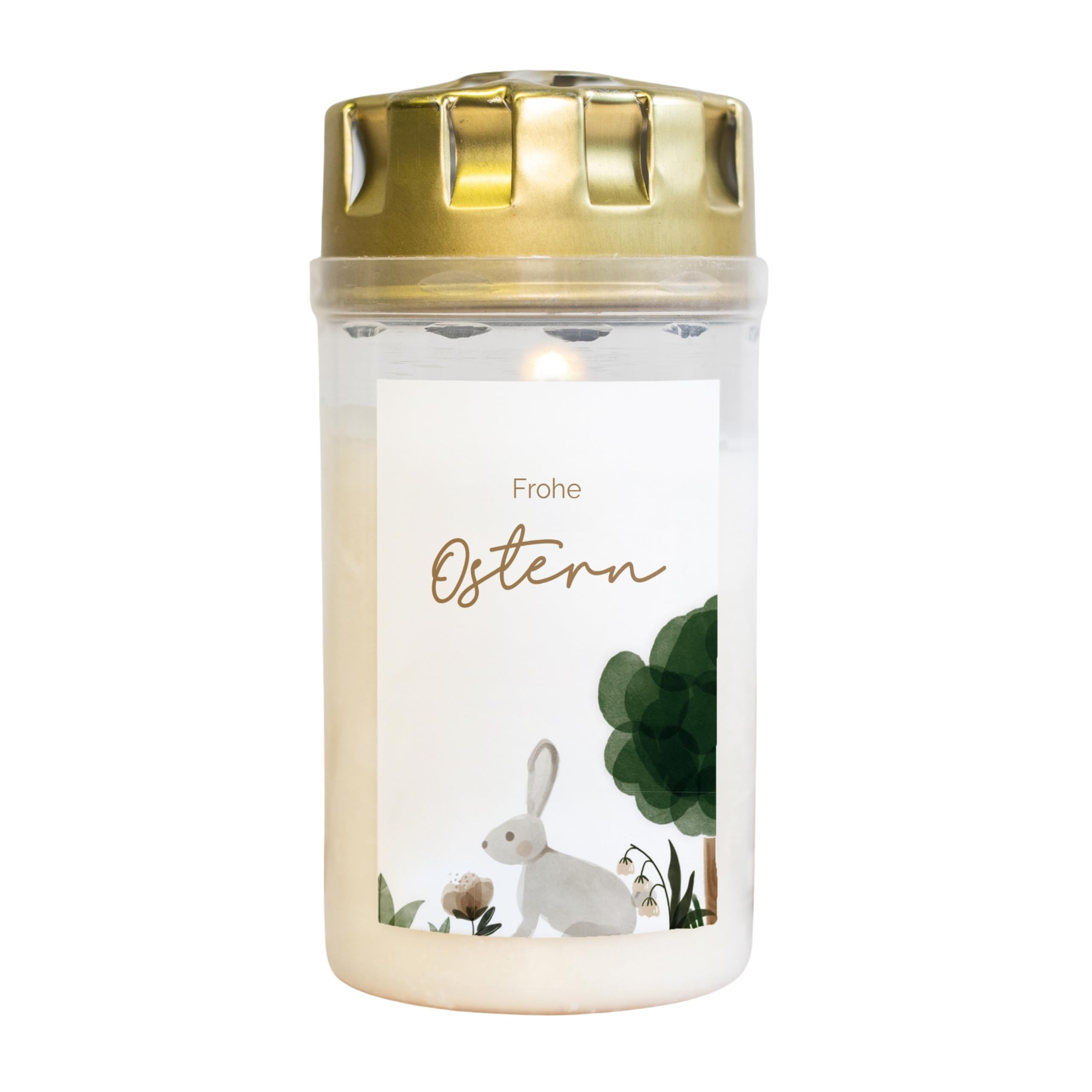 Grabkerze | Grablicht Ostern Hase | Motiv | Friedhofskerze | Kerze Friedhof Baby Kind Sternenkinder | Grabkerzen | Grabschmuck | Grablicht | Ostern Frühling | Hase (Kompositions-Öllicht)