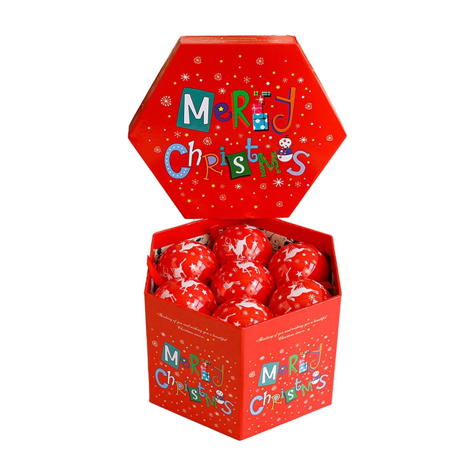 Boules de Noël Qianly x14 Pendentifs Élan Rouge et Blanc