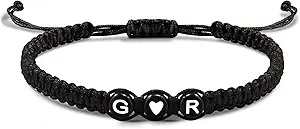 Initial Bracelets for Women Men's Bracelets Gifts for Girlfriend Boyfriend Letter Bracelets I Love You Gifts for Her Him Best Friend Birthday Gift Christmas Jewelry