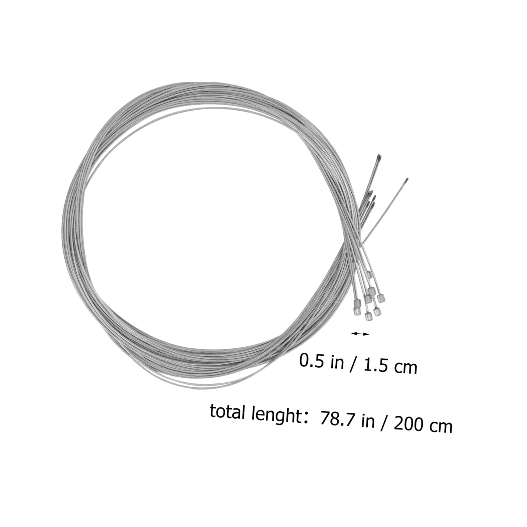 VANZACK Bike Cable Kit 8 Pieces Bike Brake Tube Cable Shifting Core Wire Cycling Wire Ptfe Shielded for Road