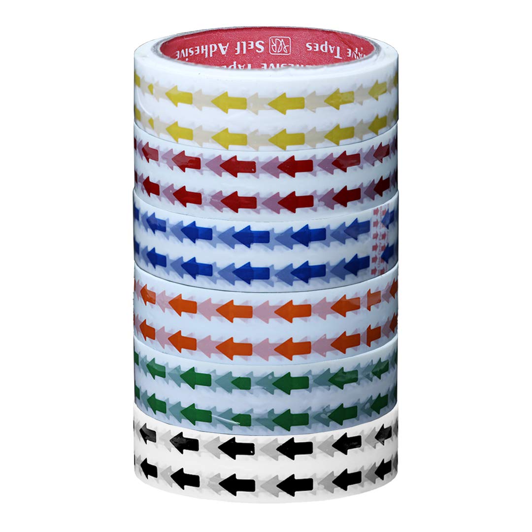 VCR Multicolour Arrow Tape - 35 Meters in Length - 24mm / 1" Width - (2 Piece each of Blue Green Red Yellow Orange Black) - 12 Rolls Per Pack (B08PPJVJKZ) Amazon Price History, Amazon Price Tracker