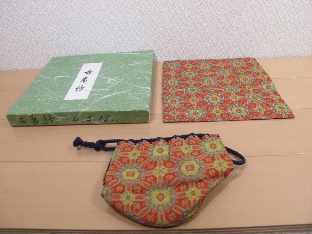 茶道具 北山杉材 大炉炉縁 川崎和楽作 大炉用 飴楽 雪輪瓦 元箱 茶道具