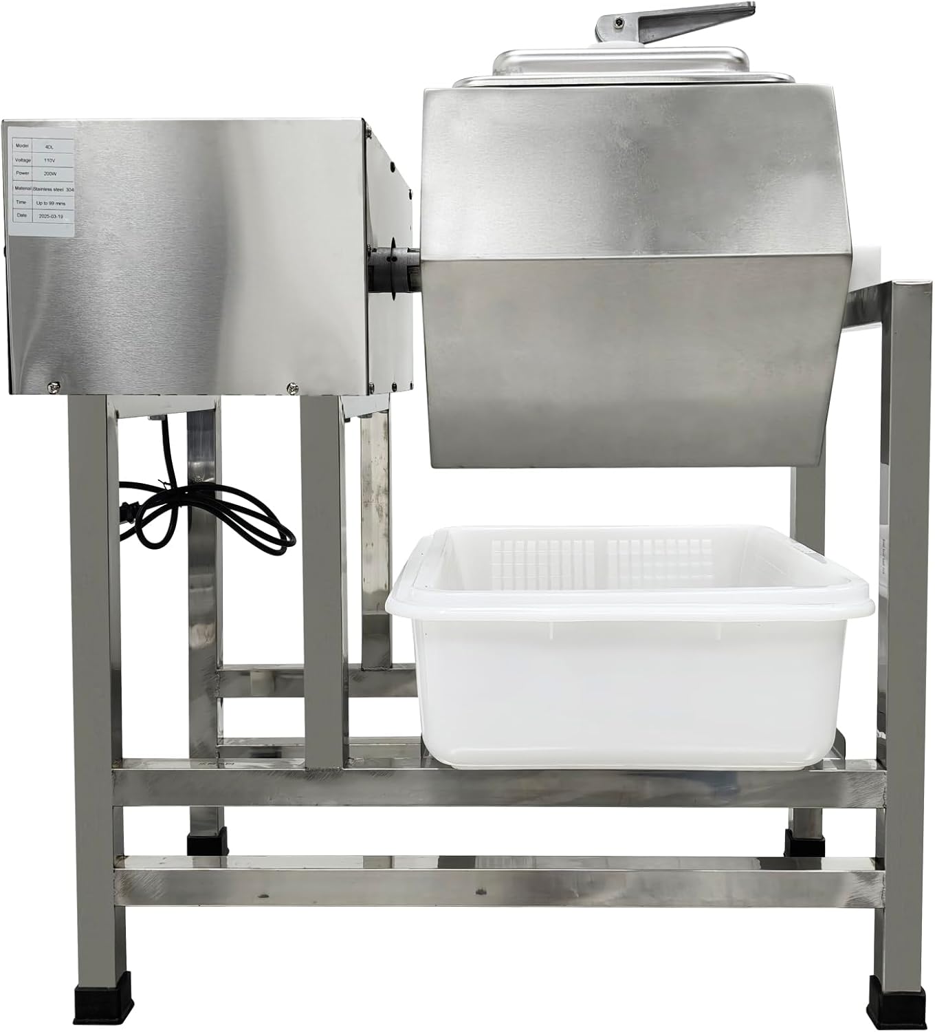 70L Commercial Meat Tumbler Marinator Machine Stainless Steel Electric Food Marinator Hexagonal Rotatable Marinating Machine for Chicken Steak Vegetables with Microcomputer Control