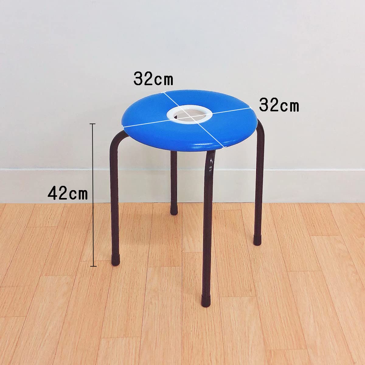 Amazon.co.jp: 日本製 パイプ椅子 ドーナツ スタッキングチェア 座面高