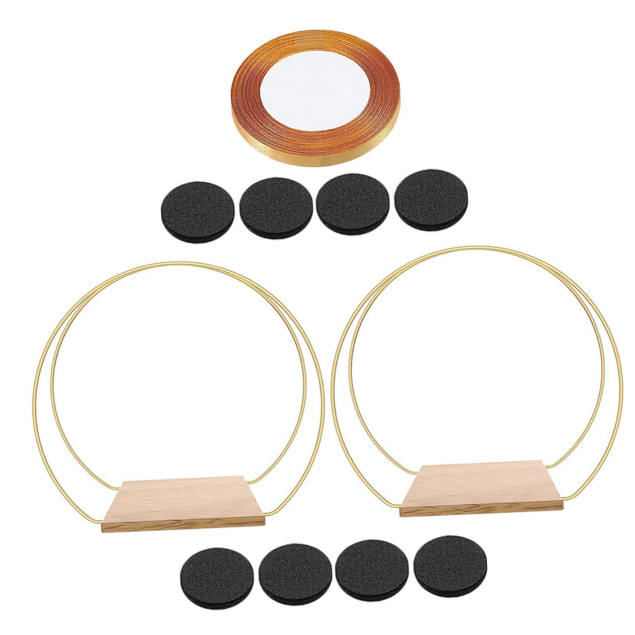 SOLUSTRE 2 Sets Metal Floral Hoop Wreath Ring with Base Crafting for DIY Wedding Table Decor Versatile Table Ornaments and Beautiful Garland Making