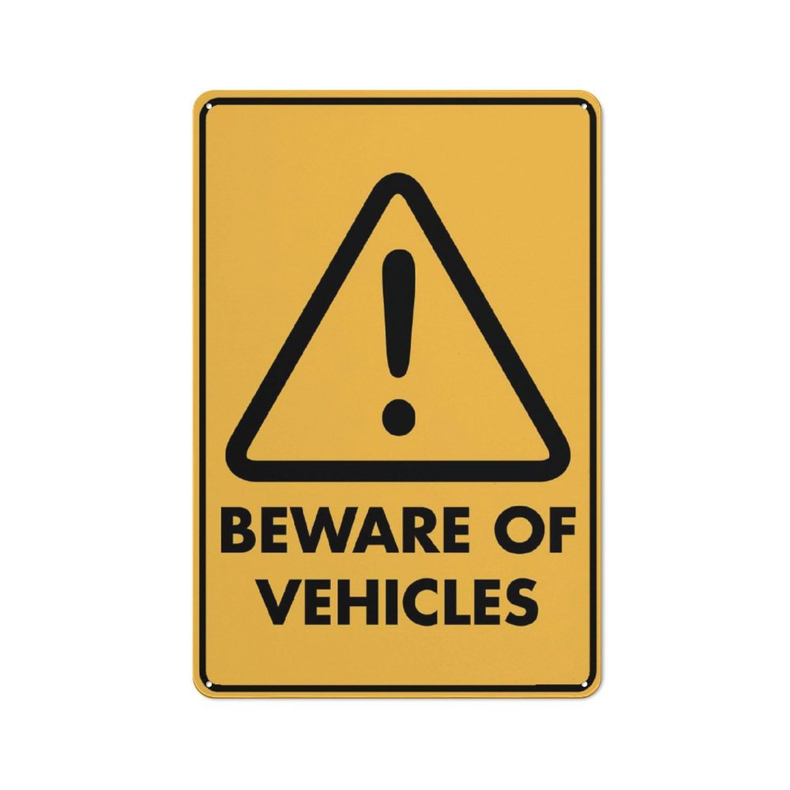 Beware Of Vehicles Sign 8"X12" Rust Free Aluminum Signs Outdoor, Metal Tin Sign For Home, Business, Yard