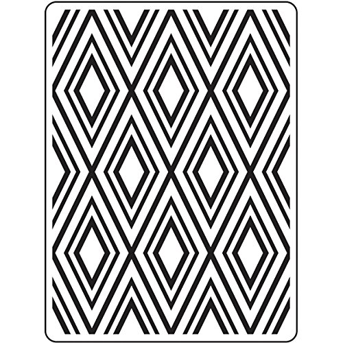 DARICE Embossing Folders: Nested Diamonds Background, Multicolor