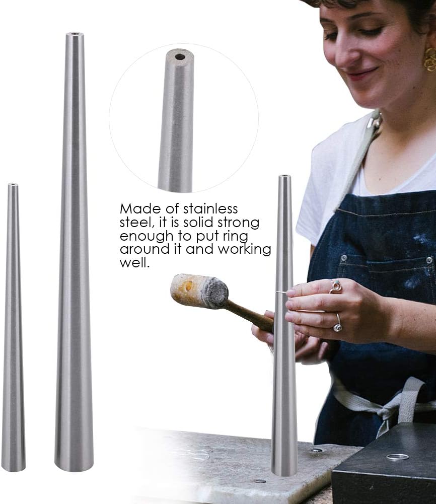 2 Sizes Ungrooved and Marked Ring Mandrel/Ring Sizer, Steel Ring Sizing