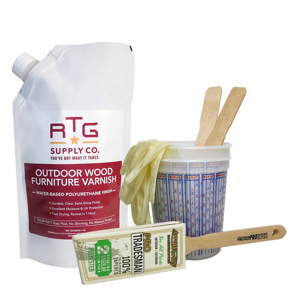 RTG Outdoor Wood Furniture Varnish (Quart Pro Kit)