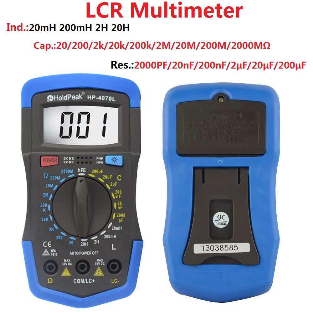 HoldPeak HP-4070L Capacitance Multimeter Digital Inductance LCD Meter hFE Test With Backlight Inductance LCR Meter Repair Tool(HP-4070L -No box)