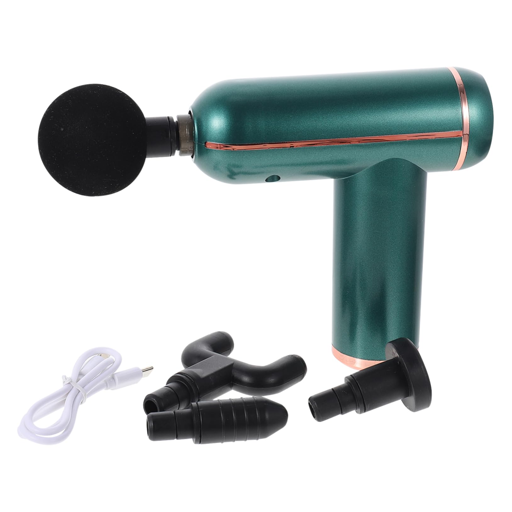 COLLBATH Massaggiatore Elettrico per Fascia Muscolare Strumento per Massaggio Muscolare Portatile Rilassa Muscoli e Promuove Circolazione Sanguigna Testine Massaggianti Frequenza