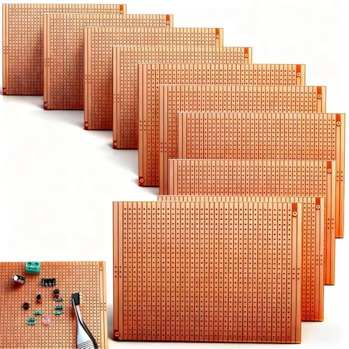 RUNCCI-YUN PCB Board Prototype Lochrasterplatte Kit Lochrasterplatine/ 73mm x 100mm Punktraster platine für Prototyping DIY Projekte (10pcs)