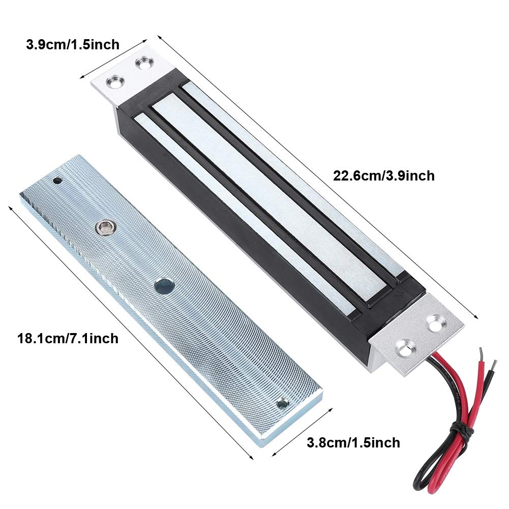 Dc12v 280 kg / 600 funtów blokada elektromagnetyczna, stałe siła trzymająca elektromagnes zamek bezpieczny tryb Nc blokada drzwi