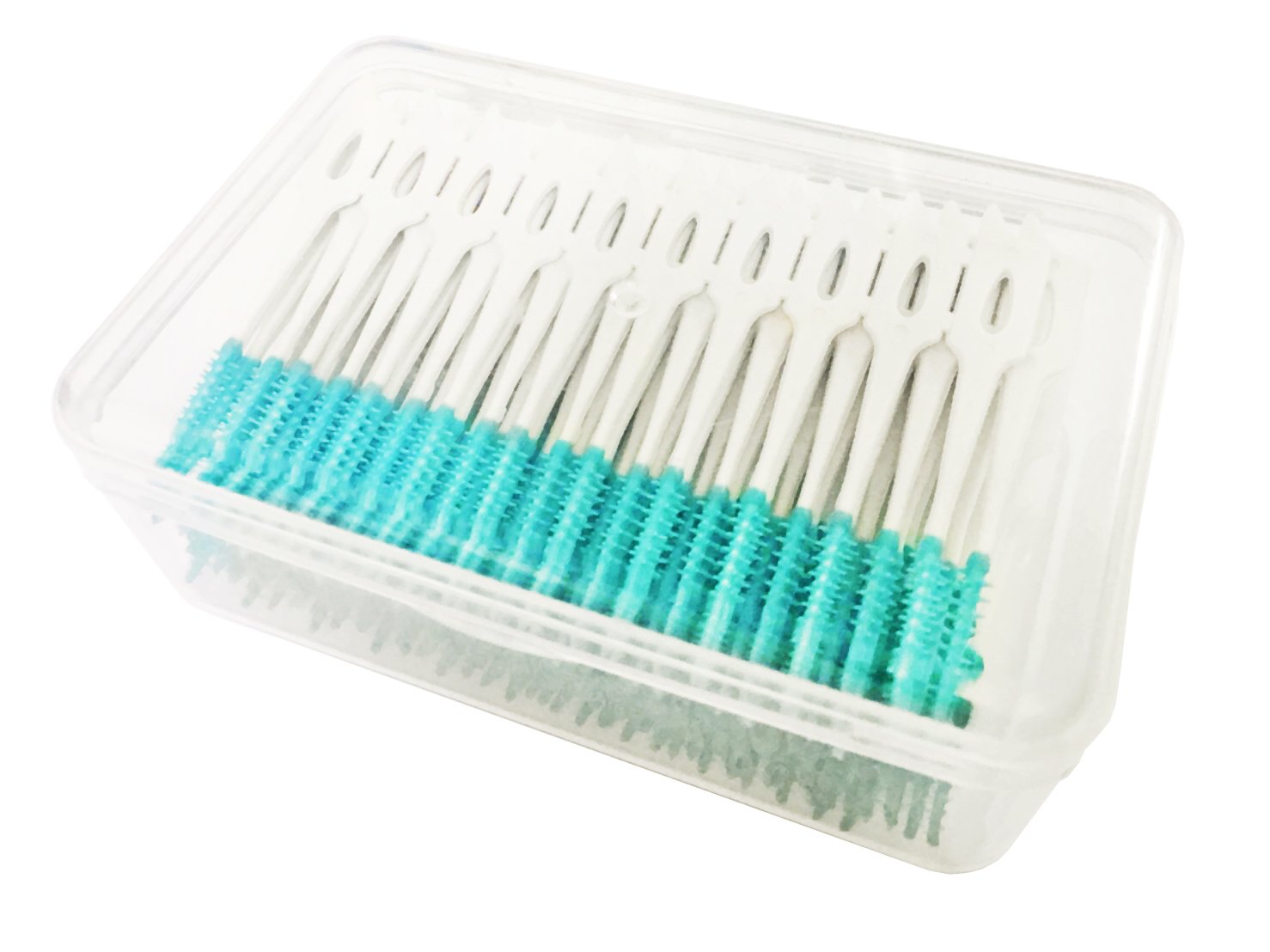 240 plettri interdentali con setole in gomma morbida, facili da inserire e pulire gli spazi dei denti, manico a punta per una migliore pulizia