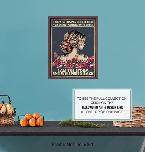Miniatura 7 de Inspirational Wall Art & Decor -LARGE 11x14- They Whispered to Her You Cannot Withstand The Storm Decor - She Whispered Back I Am The Storm - Boho