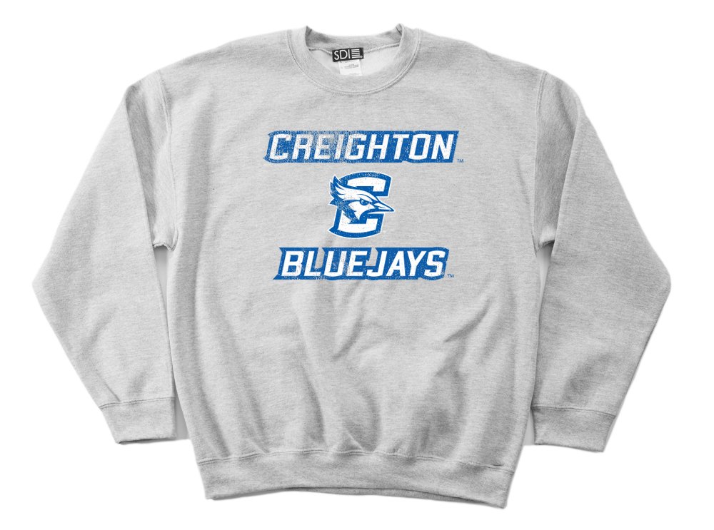 SDI Men's 50/50 Cotton Blend Crewneck Sweatshirt - 8 Oz. Midweight Pullover Sweatshirt, Double-Needle Stitched