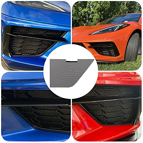 Urlwall Car Grill Mesh Set For 2020-2021 Chevy Corvette C8, Aluminum Body Bumper Front Protect Quad Grill Mesh Covers, Automotive Inner Radiator Front Grille Vent , ‎52711-04010 #TOP1
